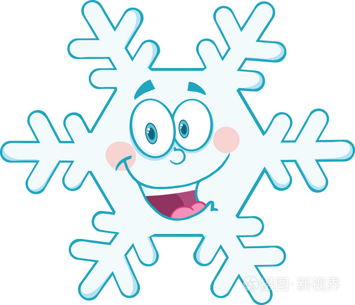 雪花卡通吉祥物