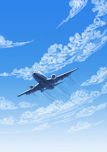 飞机在天空中