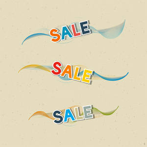 出售中闪亮颜色的标题照片