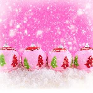 粉红色美丽圣诞背景
