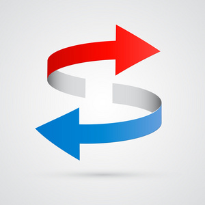 蓝色和红色箭头图片