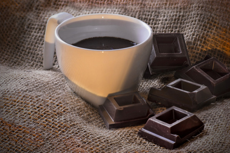 cup 咖啡和巧克力的多维数据集