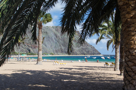 在西班牙加那利群岛的特内里费岛海滩 playa de las teresitas