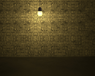 与墙面砖和混凝土地面的照明灯具