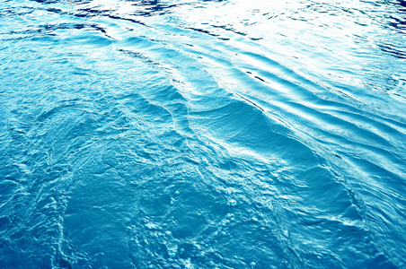 波纹状的蓝色海水图片