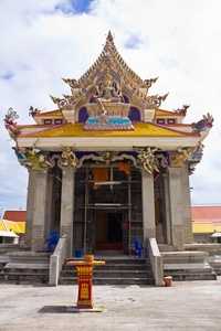 尚未完工的泰国神庙，pariwart 寺，曼谷泰国