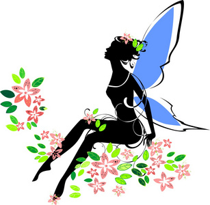 花仙子的剪影照片