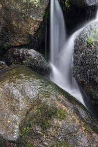 贝基景观瀑布瀑布在达特穆尔国家公园 