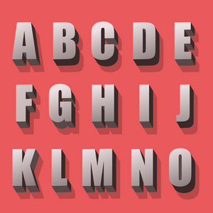 字母数字复古色彩样式。矢量插画