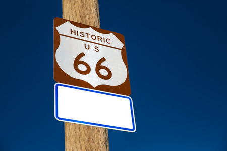 在亚利桑那州美国 66 号公路路标