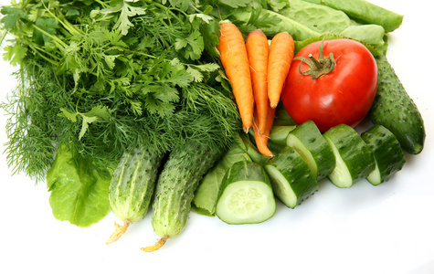 新鲜的蔬菜，为健康的饲料的