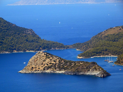 地中海土耳其的海岸线景观
