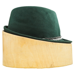 绿色的提洛尔毡帽块木林登