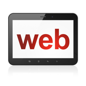 Web 设计概念 tablet pc 计算机上的 Web