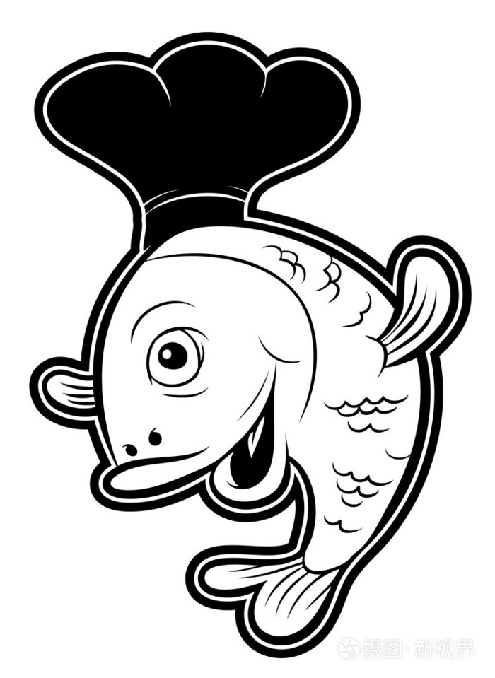 鱼厨师的插图