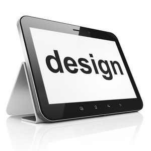 营销理念 设计的 tablet pc 计算机上