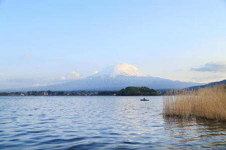 富士山，川口子湖风景