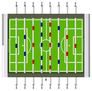 桌上足球足球比赛透视向量
