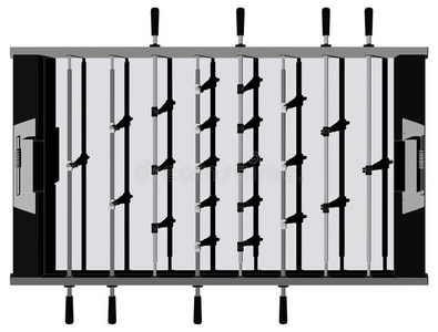 桌上足球足球比赛透视向量