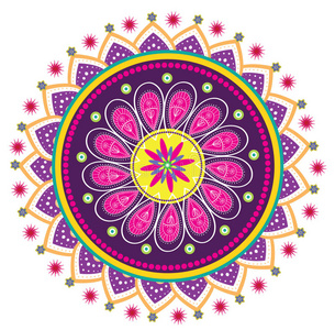 曼陀罗花图案照片