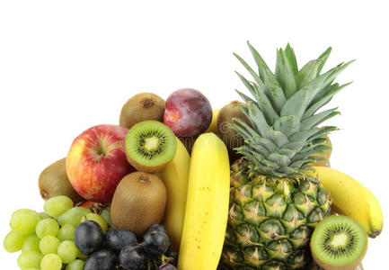 五颜六色的水果混合图片