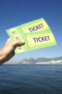 巴西在里约热内卢的布塔福戈甜面包票