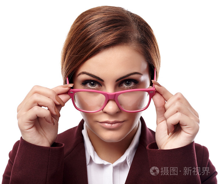 严肃的老师,戴着眼镜