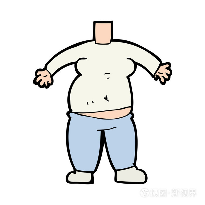 卡通无头的女人