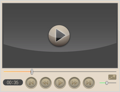矢量的视频播放器设计图片