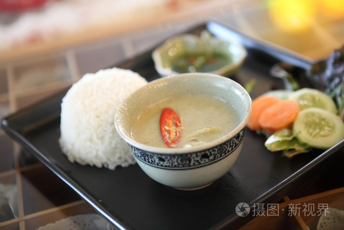 泰国食品牛肉咖喱饭