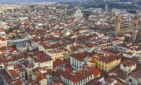 意大利佛罗伦萨市容的全景