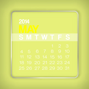5 月 2014年日历