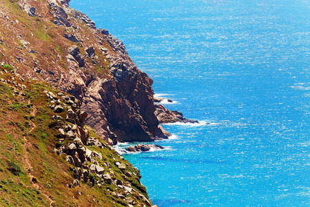 在罗卡角 cabo da roca 辛特拉，葡萄牙海岸悬崖