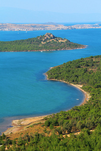 海岸全景视图 博德鲁姆 土耳其