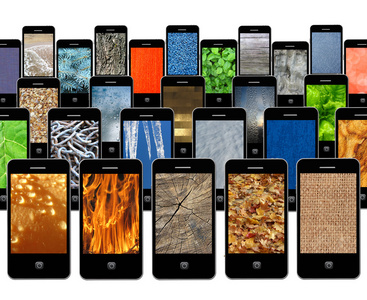 telfonos mviles modernos con diferentes texturas