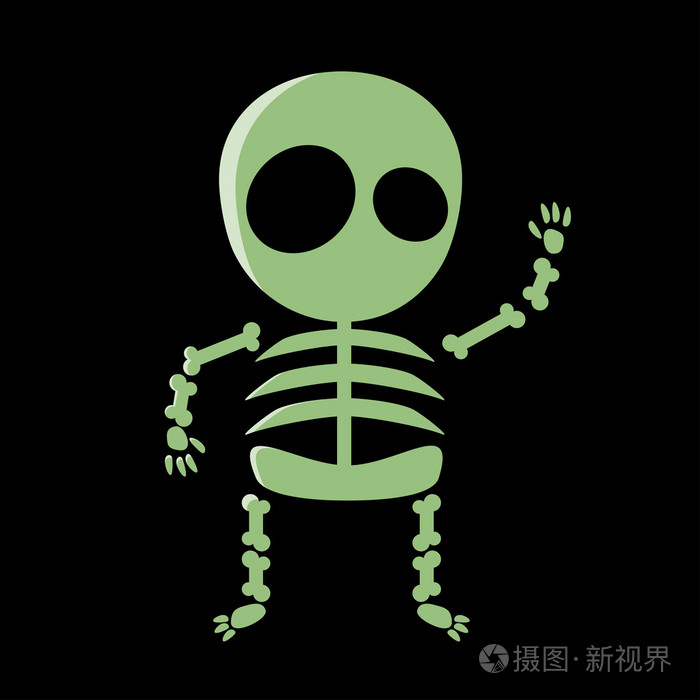 可爱回力卡通骨架