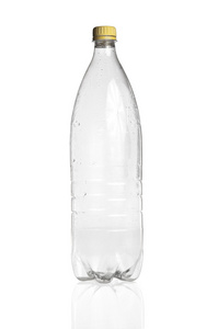 在白色背景上的塑料瓶