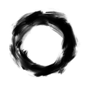 手绘黑又脏又臭的抽象圆圈