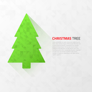 现代平圣诞树与三角形