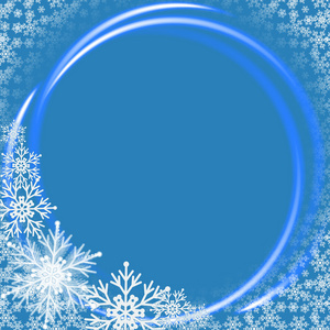 圣诞节背景与霓虹灯圆环