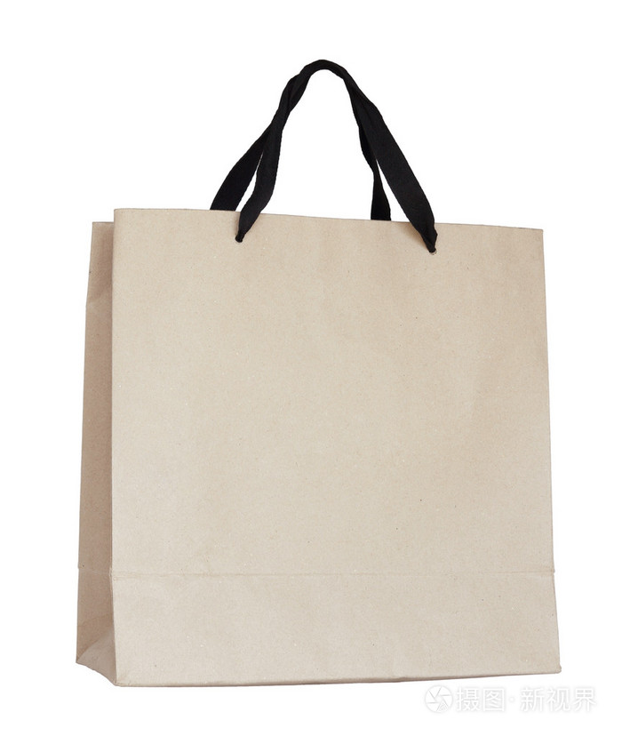 褐色纸包上白色的剪切路径与孤立