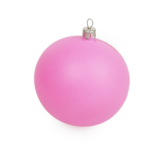 粉红圣诞球
