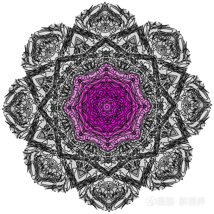 蕾丝花紫色魔法民族装饰物