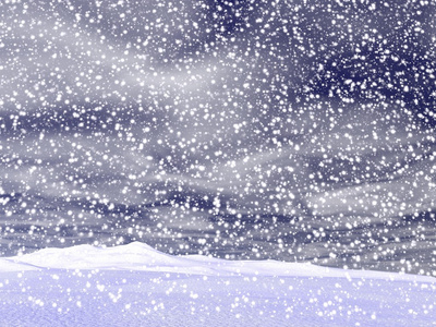 冬天下雪景观三维渲染图片