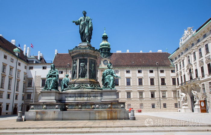 维也纳皇帝弗朗茨  纪念碑的奥地利，在内部 burghof 在霍夫堡皇宫旁派迈凯 1842年1846年年间由