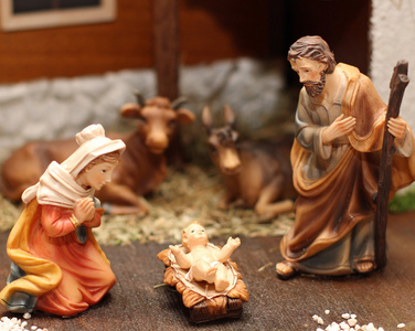 基督诞生的场景，与耶稣，约瑟和马利亚 6