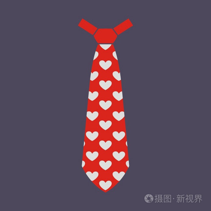 红黑色背景上的向量领带插画-正版商用图片1e4467-摄图新视界
