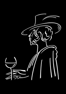 抽象派复古肖像画的男人照片