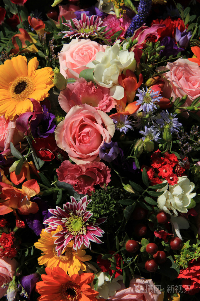 混合的插花