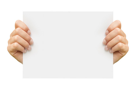 商人持有空白白板照片